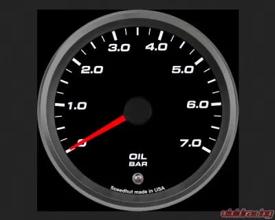 SpeedHut Oil Pressure Gauge 0-7bar Metric with Warning - GRM338-OIL-01