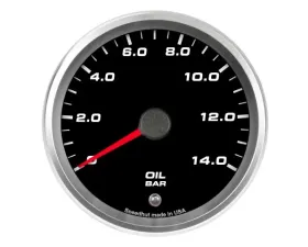 SpeedHut Oil Pressure Gauge 0-14bar Metric with Warning