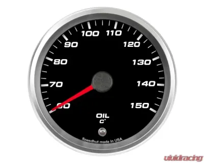 SpeedHut Oil Temp Gauge 60-150C Metric with Warning - GRM338-OILT-02