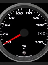 SpeedHut Oil Temp Gauge 60-150C Metric with Warning                                     - GRM338-OILT-02 - Image 2