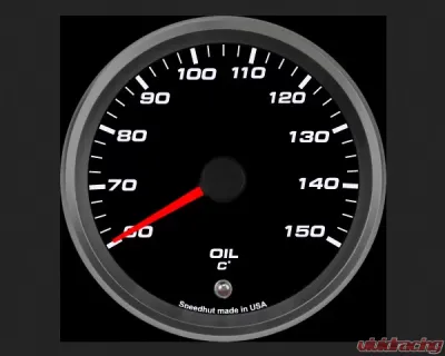 SpeedHut Oil Temp Gauge 60-150C Metric with Warning - GRM338-OILT-02