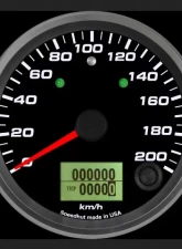 SpeedHut Speedometer Gauge 200kmh Metric Programable | with Turn Signal and High Beam                                     - GRM338-SPEEDO-01T - Image 2