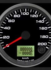 SpeedHut Speedometer Gauge 200kmh Metric Programable                                     - GRM338-SPEEDO-01 - Image 2