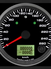 SpeedHut Speedometer Gauge 260kmh Metric Programmable | with Turn Signal and High Beam                                     - GRM338-SPEEDO-02T - Image 2