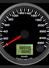 SpeedHut Speedometer Gauge 260kmh Metric Programmable                                     - GRM338-SPEEDO-02 - Image 2