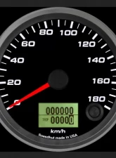 SpeedHut Speedometer Gauge 180kmh Metric Programable                                     - GRM338-SPEEDO-05 - Image 2