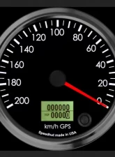 SpeedHut GPS Speedometer Gauge 200kmh Metric | Counter Clockwise                                     - GRM4-GPS-01-CCW - Image 2