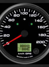 SpeedHut GPS Speedometer Gauge 200kmh Metric | with Turn Signal and High Beam                                     - GRM4-GPS-01T - Image 2