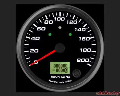 SpeedHut GPS Speedometer Gauge 200kmh Metric | with Turn Signal and High Beam - GRM4-GPS-01T
