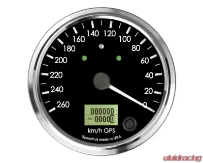 SpeedHut GPS Speedometer Gauge 260kmh Metric Counter Clockwise with Turn Signals and High Beam - GRM4-GPS-03T-CCW