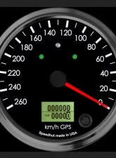 SpeedHut GPS Speedometer Gauge 260kmh Metric Counter Clockwise with Turn Signals and High Beam                                     - GRM4-GPS-03T-CCW - Image 2
