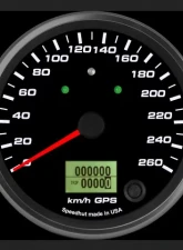 SpeedHut GPS Speedometer Gauge 260kmh Metric | with Turn Signal and High Beam                                     - GRM4-GPS-03T - Image 2