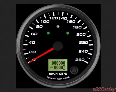 SpeedHut GPS Speedometer Gauge 260kmh Metric | with Turn Signal and High Beam - GRM4-GPS-03T