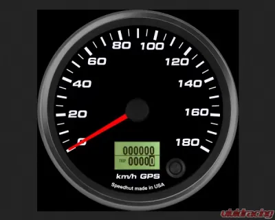 SpeedHut GPS Speedometer Gauge 180kmh Metric Universal Fit 3.875" Dash Hole - GRM4-GPS-05