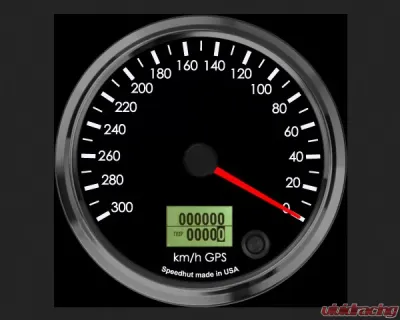 SpeedHut GPS Speedometer Gauge 300kmh Metric | Counter Clockwise - GRM4-GPS-06-CCW