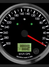 SpeedHut GPS Speedometer Gauge 300kmh Metric Counter Clockwise with Turn Signals and High Beam                                     - GRM4-GPS-06T-CCW - Image 2