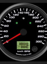 SpeedHut GPS Speedometer Gauge 300kmh Metric | with Turn Signal and High Beam                                     - GRM4-GPS-06T - Image 2