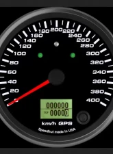 SpeedHut GPS Speedometer Gauge 400kmh Metric | with Turn Signal and High Beam                                     - GRM4-GPS-07T - Image 2