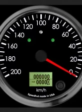 SpeedHut Speedometer Gauge 200kmh Metric Programmable Counter Clockwise with Turn Signals and High Beam                                     - GRM4-SPEEDO-01T-CCW - Image 2