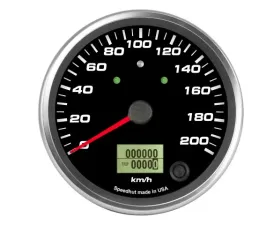 SpeedHut Speedometer Gauge 200kmh Metric Programmable | with Turn Signal and High Beam