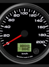 SpeedHut Speedometer Gauge 200kmh Metric Programable                                     - GRM4-SPEEDO-01 - Image 2