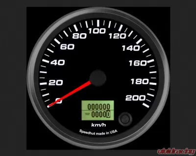 SpeedHut Speedometer Gauge 200kmh Metric Programable - GRM4-SPEEDO-01