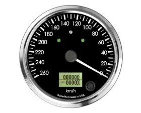 SpeedHut Speedometer Gauge 260kmh Metric Programmable Counter Clockwise with Turn Signals and High Beam