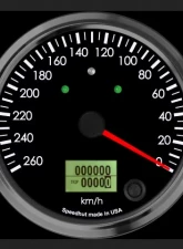 SpeedHut Speedometer Gauge 260kmh Metric Programmable Counter Clockwise with Turn Signals and High Beam                                     - GRM4-SPEEDO-02T-CCW - Image 2