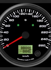 SpeedHut Speedometer Gauge 260kmh Metric Programmable | with Turn Signal and High Beam                                     - GRM4-SPEEDO-02T - Image 2