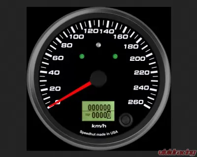 SpeedHut Speedometer Gauge 260kmh Metric Programmable | with Turn Signal and High Beam - GRM4-SPEEDO-02T