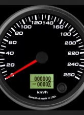 SpeedHut Speedometer Gauge 260kmh Metric Programmable                                     - GRM4-SPEEDO-02 - Image 2