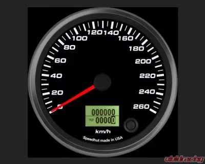SpeedHut Speedometer Gauge 260kmh Metric Programmable - GRM4-SPEEDO-02