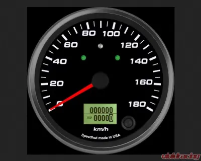 SpeedHut Speedometer Gauge 180kmh Metric Programmable | with Turn Signal and High Beam - GRM4-SPEEDO-05T