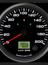 SpeedHut GPS Speedometer Gauge 200kmh Metric with Turn Signal and High Beam                                     - GRM4.5-GPS-01T - Image 2