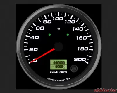 SpeedHut GPS Speedometer Gauge 200kmh Metric with Turn Signal and High Beam - GRM4.5-GPS-01T