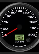 SpeedHut GPS Speedometer Gauge 200kmh Metric                                     - GRM4.5-GPS-01 - Image 2