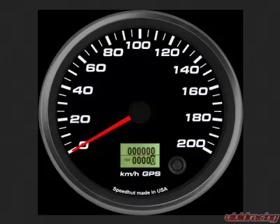 SpeedHut GPS Speedometer Gauge 200kmh Metric - GRM4.5-GPS-01