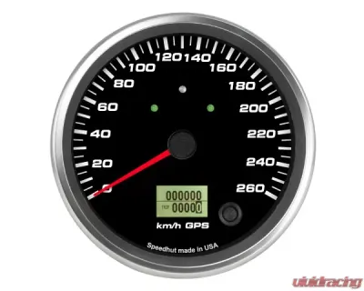 SpeedHut GPS Speedometer Gauge 260kmh Metric | with Turn Signal and High Beam - GRM4.5-GPS-03T