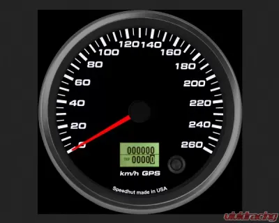 SpeedHut GPS Speedometer Gauge 260kmh Metric - GRM4.5-GPS-03