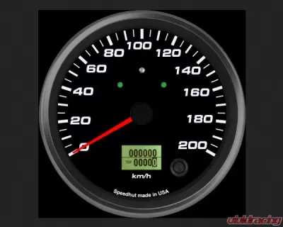 SpeedHut Speedometer Gauge 200kmh Metric Programmable | with Turn Signal and High Beam - GRM4.5-SPEEDO-01T