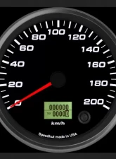 SpeedHut Speedometer Gauge 200kmh Metric Programmable                                     - GRM4.5-SPEEDO-01 - Image 2