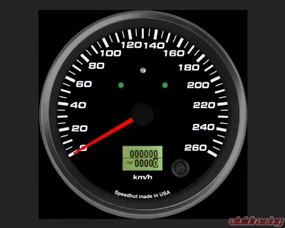 SpeedHut Speedometer Gauge 260kmh Metric Programmable | with Turn Signal and High Beam - GRM4.5-SPEEDO-03T