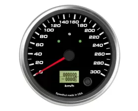 SpeedHut Speedometer Gauge 300kmh Metric Programmable | with Turn Signal and High Beam