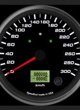 SpeedHut Speedometer Gauge 300kmh Metric Programmable | with Turn Signal and High Beam                                     - GRM4.5-SPEEDO-06T - Image 2