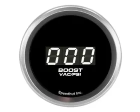 SpeedHut Boost/Vac Digital Gauge 30inhg-0-30psi with Easy Touch Bezel