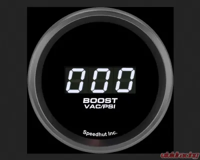 SpeedHut Boost/Vac Digital Gauge 30inhg-0-30psi with Easy Touch Bezel - GR-DG-BOOST-01