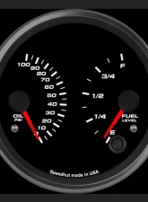 SpeedHut Dual Gauge - Oil Psi, Fuel Level                                     - GR4-DUAL-OF-01 - Image 2