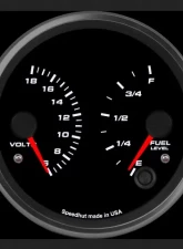 SpeedHut Dual Gauge - Volts, Fuel Level                                     - GR4-DUAL-VF-01 - Image 2