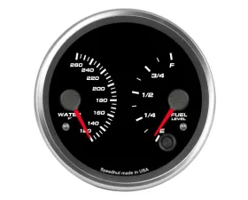 SpeedHut Dual Gauge -  Water Temp, Fuel Level