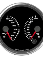 SpeedHut Dual Gauge - Water Temp, Oil Psi                                     - GR4-DUAL-WO-01 - Image 4